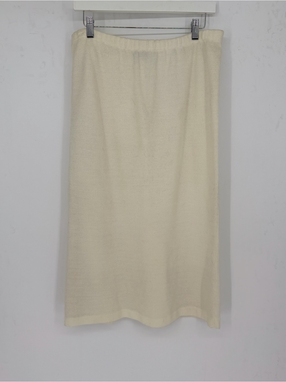 Vintage Coquette Ivory Maxi Skirt with Button Detail